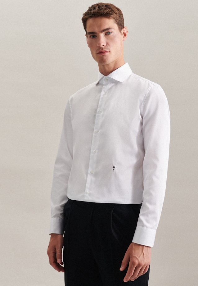 Slim Business Hemd Uni in Weiß |  Seidensticker Onlineshop
