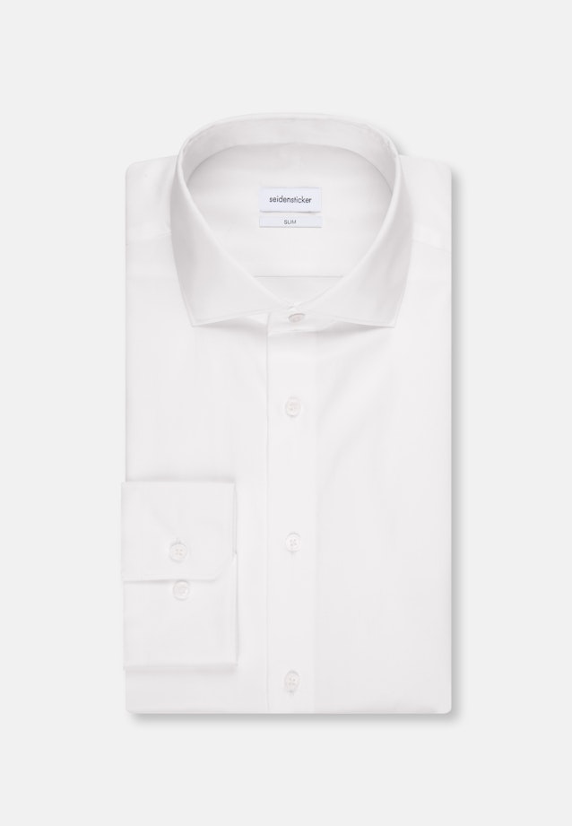 Slim Business Hemd Uni in Weiß |  Seidensticker Onlineshop