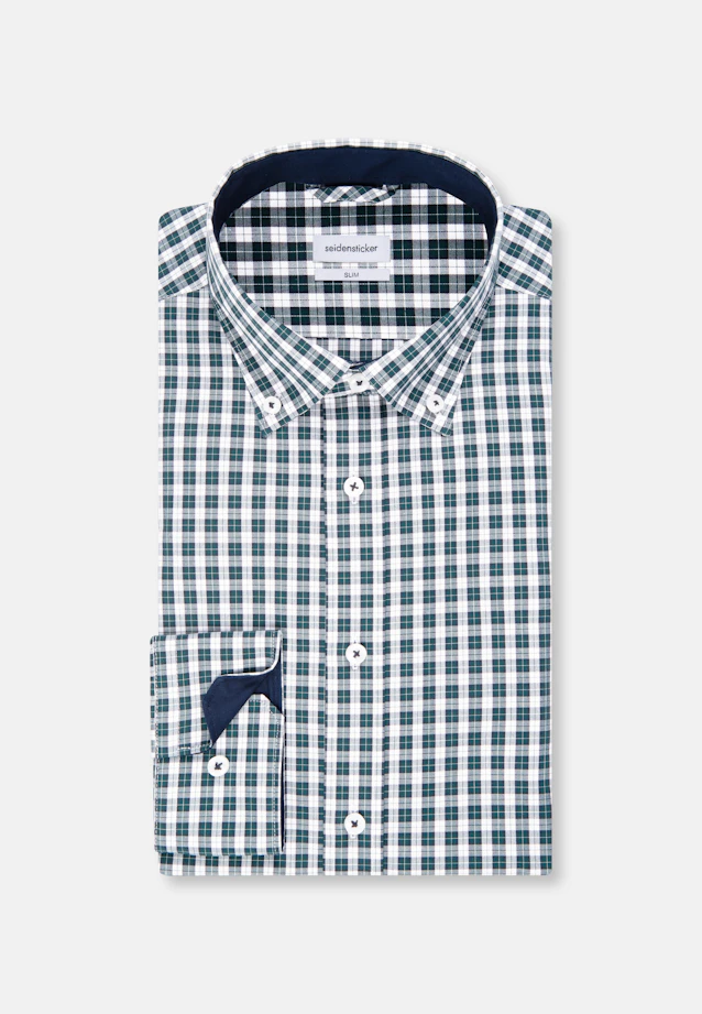 Slim Business shirt Check in Green |  Seidensticker Onlineshop