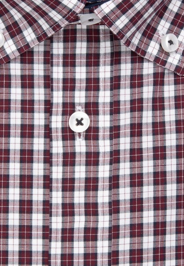 Bügelfreies Popeline Business Hemd in Slim mit Button-Down-Kragen in Rot |  Seidensticker Onlineshop