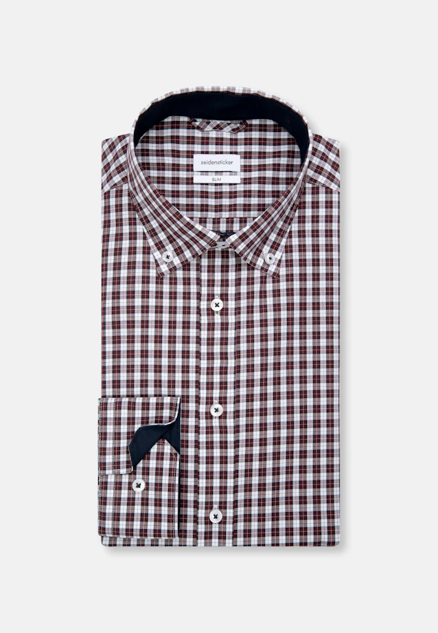 Slim Business shirt Check in Red |  Seidensticker Onlineshop