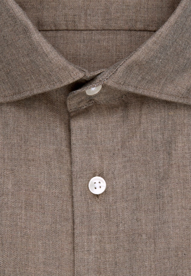 Shaped Business Hemd Streifen in Braun |  Seidensticker Onlineshop