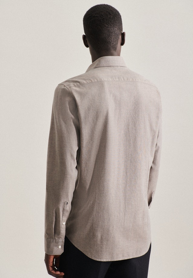 Shaped Business Hemd Streifen in Braun |  Seidensticker Onlineshop