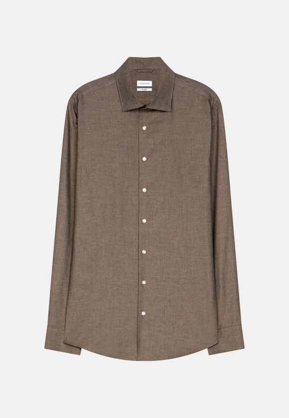 Shaped Business Hemd Streifen in Braun |  Seidensticker Onlineshop