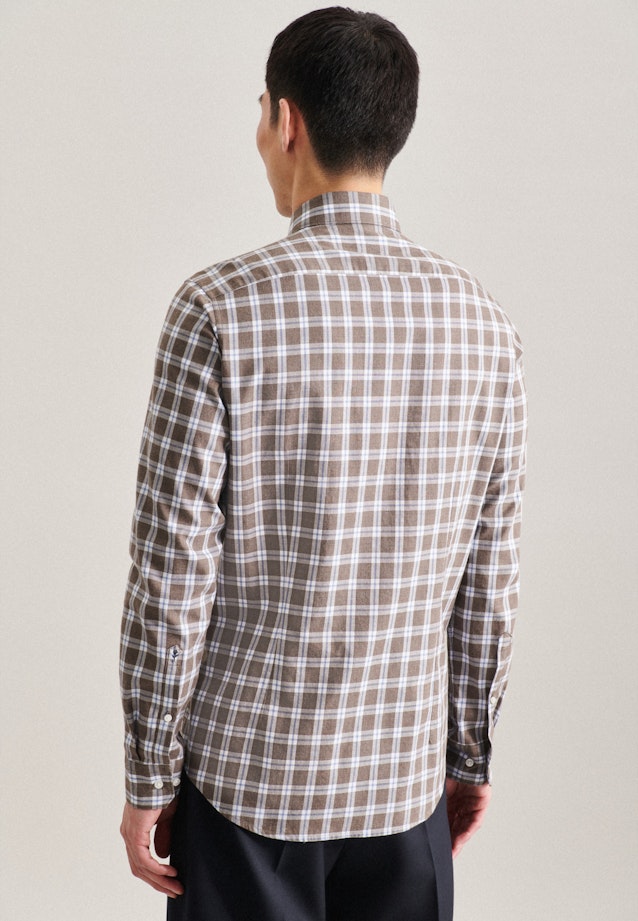 Slim Business shirt Check in Brown |  Seidensticker Onlineshop