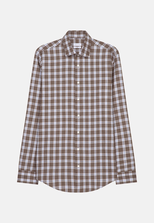 Slim Business shirt Check in Brown |  Seidensticker Onlineshop
