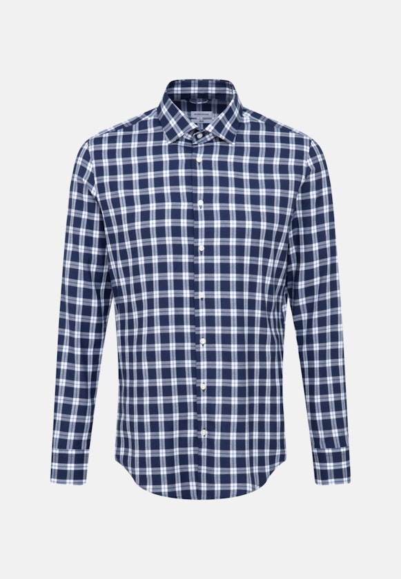 Slim Business shirt Check in Dark Blue |  Seidensticker Onlineshop