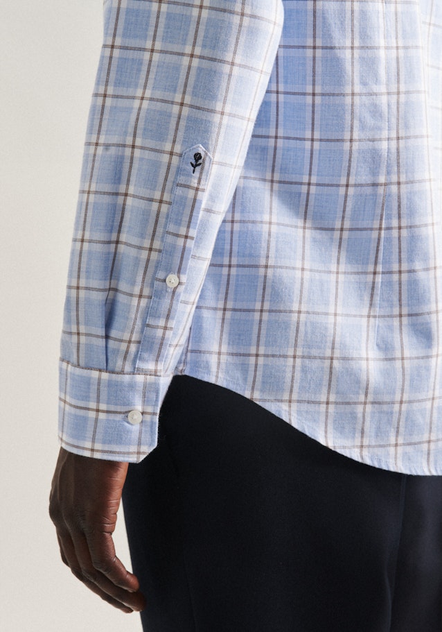 Slim Business Hemd Karo in Hellblau | Seidensticker Onlineshop