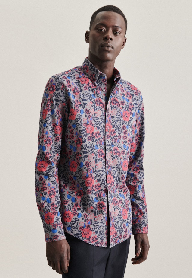 Slim Business shirt Print in Grey |  Seidensticker Onlineshop