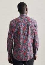 Slim Business Hemd Druck in Grau |  Seidensticker Onlineshop