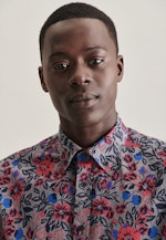 Slim Business Hemd Druck in Grau |  Seidensticker Onlineshop