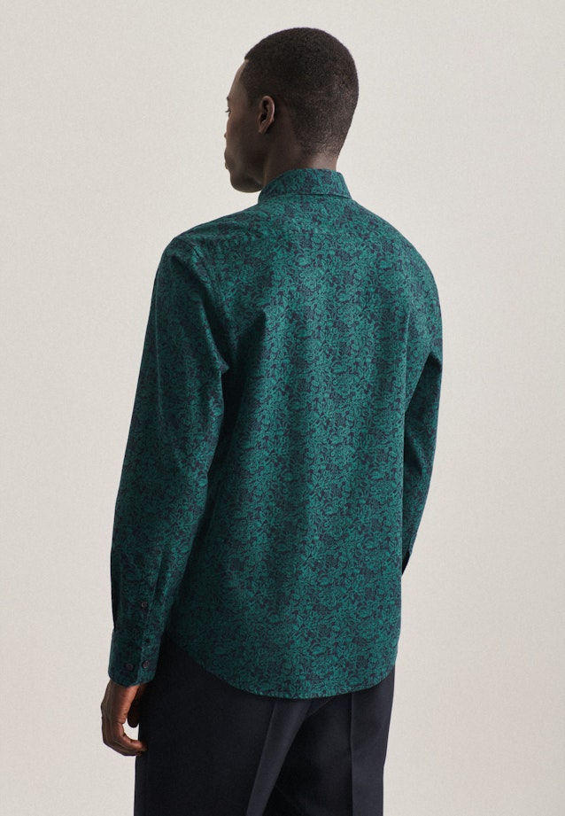 Regular Casual shirt Print in Green |  Seidensticker Onlineshop