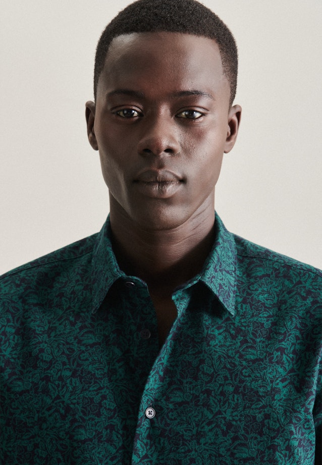 Regular Casual shirt Print in Green |  Seidensticker Onlineshop