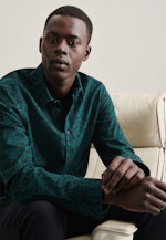 Regular Casual shirt Print in Green |  Seidensticker Onlineshop