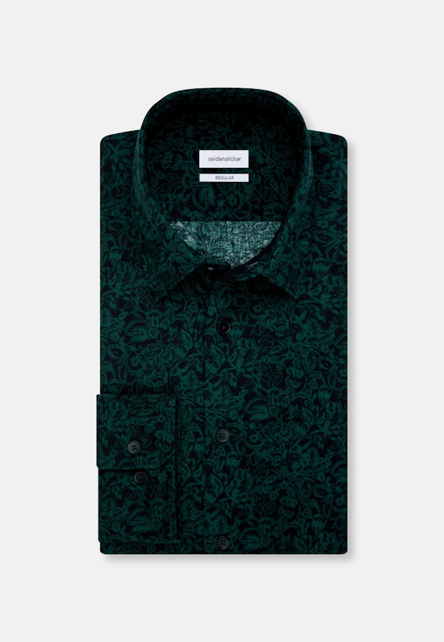 Regular Casual shirt Print in Green |  Seidensticker Onlineshop