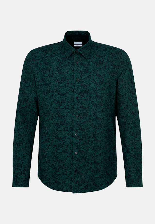 Regular Casual shirt Print in Green |  Seidensticker Onlineshop