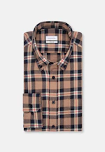 Regular Casual Hemd Karo in Braun |  Seidensticker Onlineshop