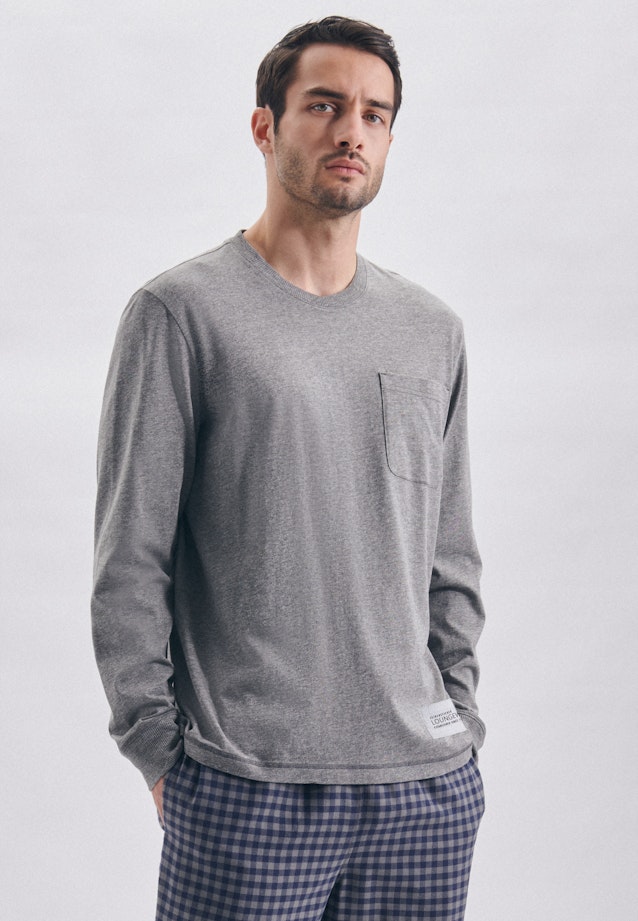 Regular Pyjamas Uni in Grey |  Seidensticker Onlineshop