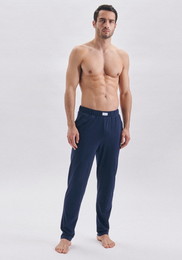 Regular Pyjamahose Uni in Dunkelblau | Seidensticker Onlineshop