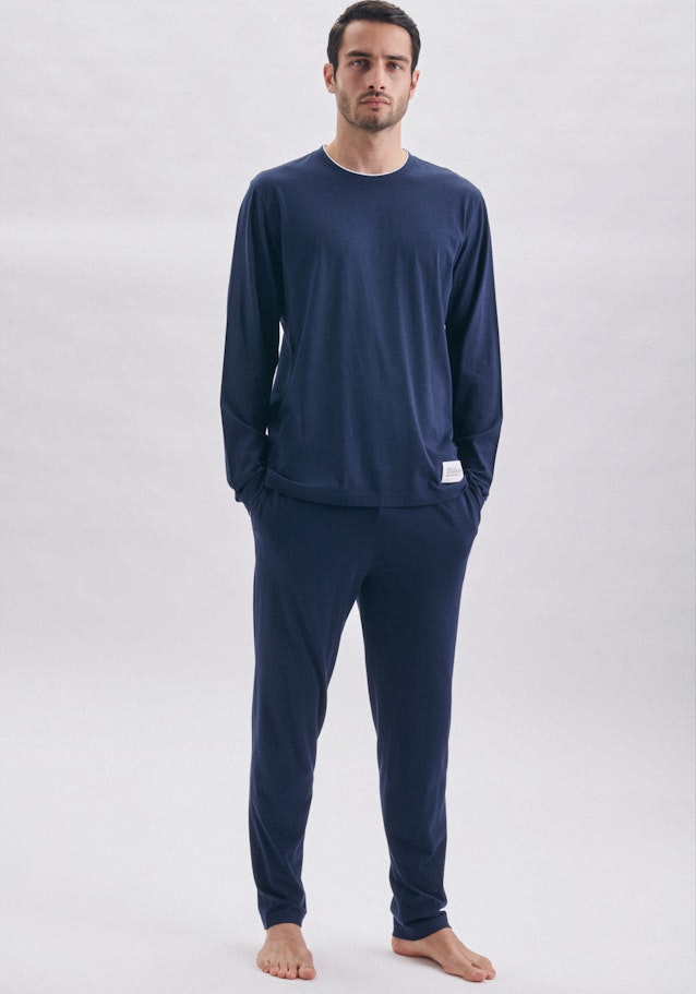 Regular Pyjamahose Uni in Dunkelblau | Seidensticker Onlineshop