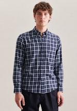 Regular Casual Hemd Karo in Dunkelblau |  Seidensticker Onlineshop