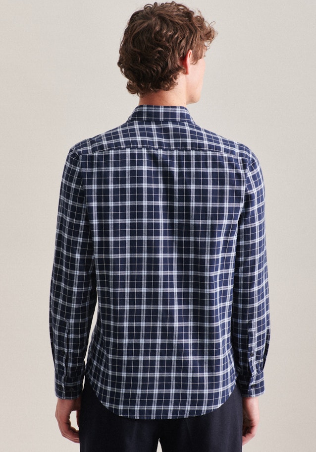 Regular Casual Hemd Karo in Dunkelblau | Seidensticker Onlineshop
