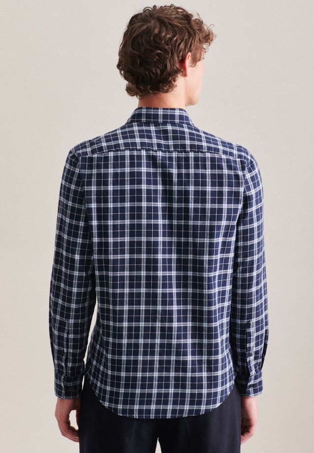 Regular Casual Hemd Karo in Dunkelblau |  Seidensticker Onlineshop