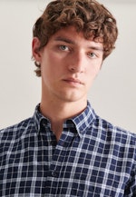 Regular Casual Hemd Karo in Dunkelblau |  Seidensticker Onlineshop