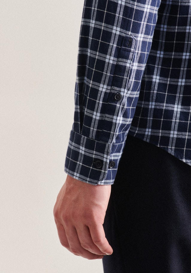 Regular Casual Hemd Karo in Dunkelblau | Seidensticker Onlineshop