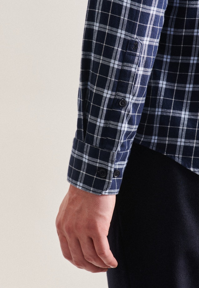 Regular Casual Hemd Karo in Dunkelblau |  Seidensticker Onlineshop