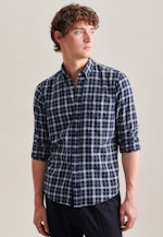 Regular Casual Hemd Karo in Dunkelblau |  Seidensticker Onlineshop