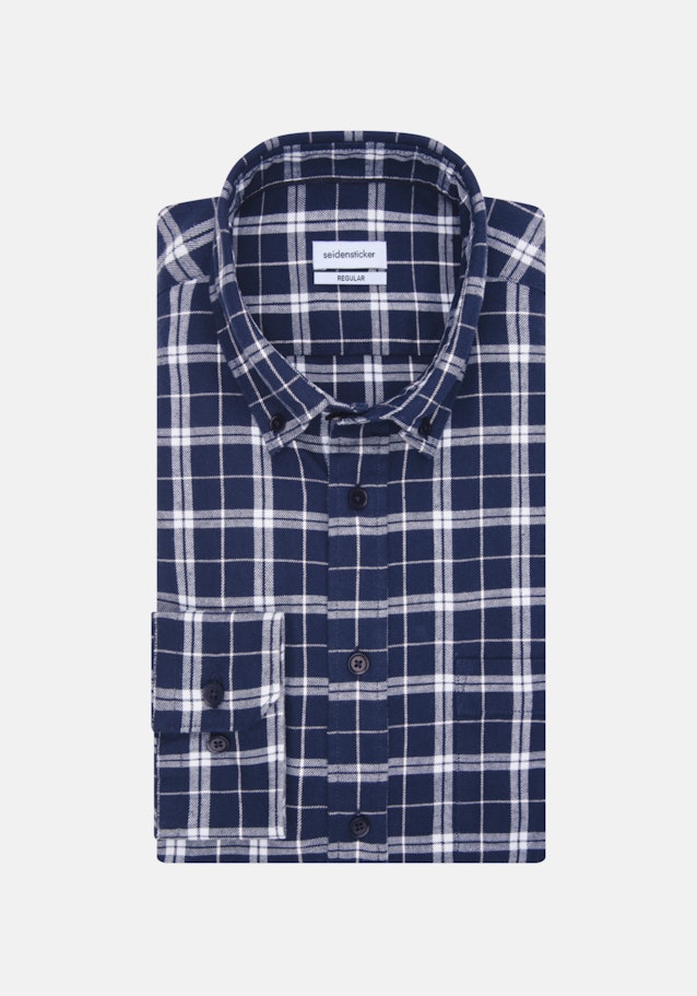 Regular Casual Hemd Karo in Dunkelblau | Seidensticker Onlineshop