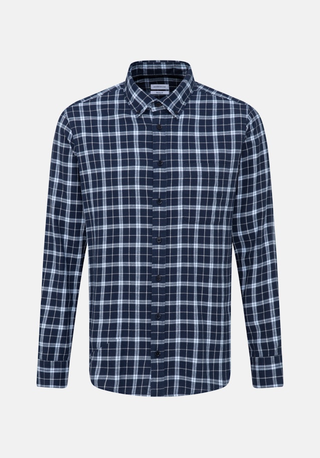 Regular Casual Hemd Karo in Dunkelblau | Seidensticker Onlineshop
