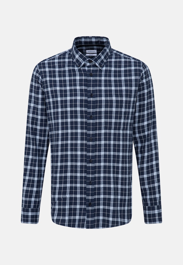 Regular Casual Hemd Karo in Dunkelblau |  Seidensticker Onlineshop