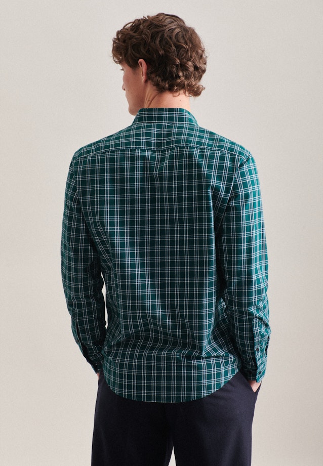 Regular Casual Hemd Karo in Grün |  Seidensticker Onlineshop