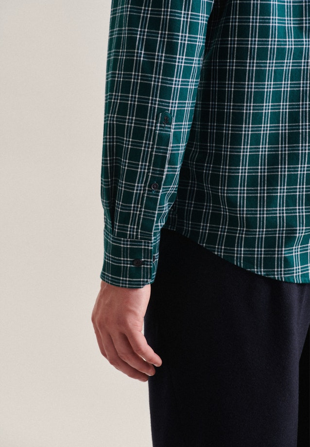 Regular Casual Hemd Karo in Grün |  Seidensticker Onlineshop