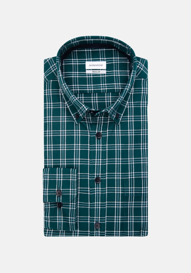 Twill Casual Hemd in Regular mit Button-Down-Kragen in Grün |  Seidensticker Onlineshop