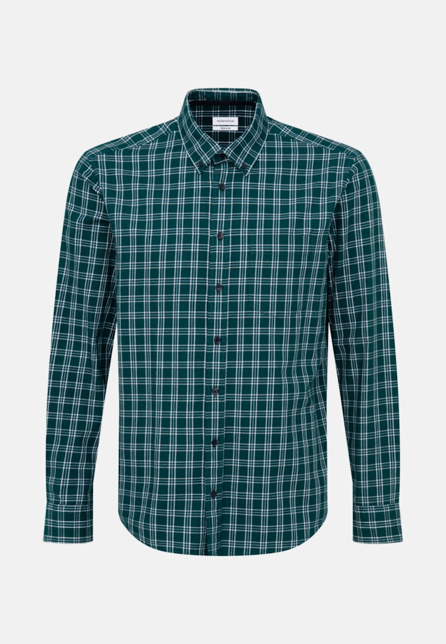 Regular Casual Hemd Karo in Grün |  Seidensticker Onlineshop