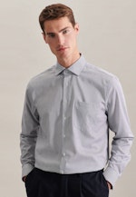 Regular Business Hemd Streifen in Dunkelblau |  Seidensticker Onlineshop