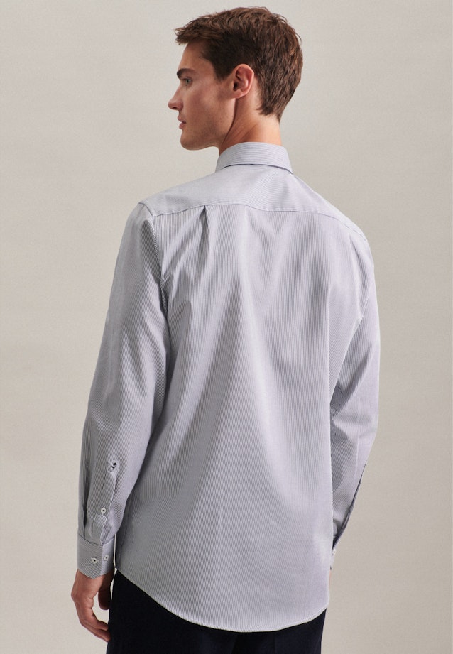 Regular Business Hemd Streifen in Dunkelblau |  Seidensticker Onlineshop