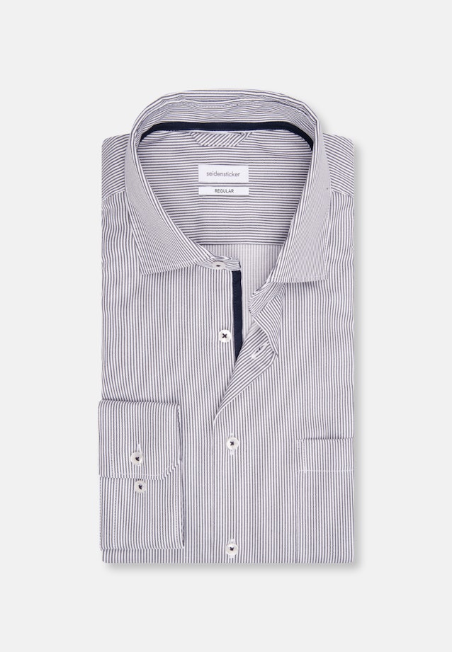 Regular Business Hemd Streifen in Dunkelblau |  Seidensticker Onlineshop