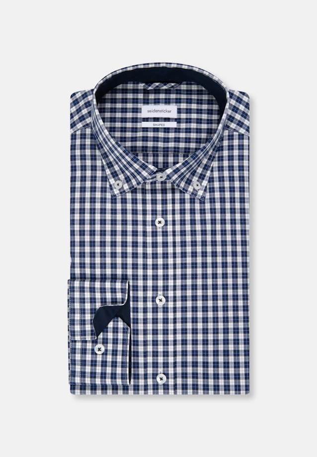 Shaped Business shirt Check in Dark Blue |  Seidensticker Onlineshop