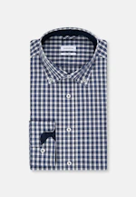 Shaped Business shirt Check in Dark Blue |  Seidensticker Onlineshop