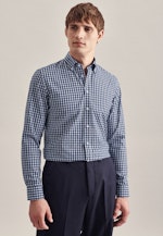 Shaped Chemise d'affaires carreaux in Bleu Foncé |  Seidensticker Onlineshop