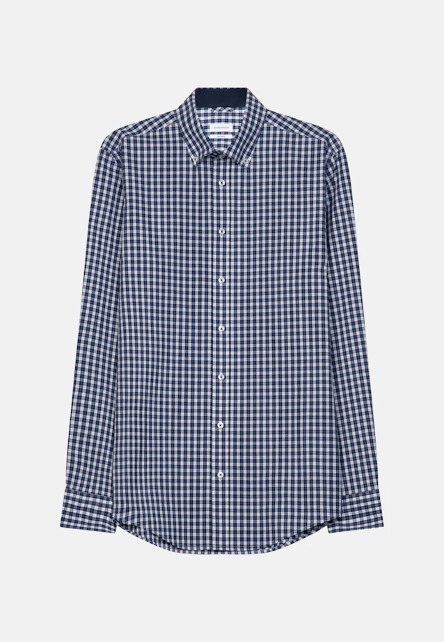 Shaped Business shirt Check in Dark Blue |  Seidensticker Onlineshop