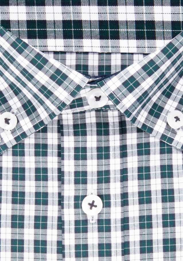 Non-iron Popeline Business overhemd in Shaped with Button-Down-Kraag in Groen |  Seidensticker Onlineshop