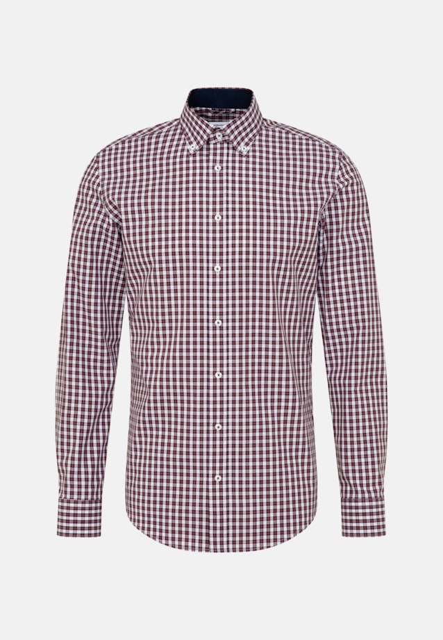 Non-iron Poplin Business Shirt in Shaped with Button-Down-Collar in Red |  Seidensticker Onlineshop