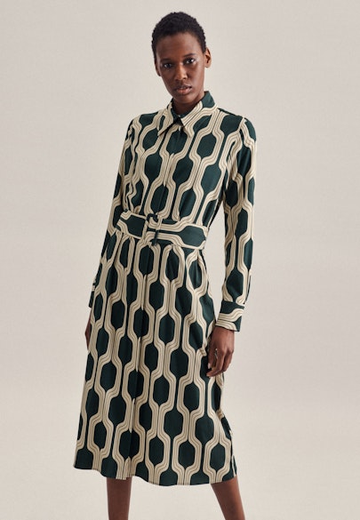 Kleid Druck in Grün |  Seidensticker Onlineshop