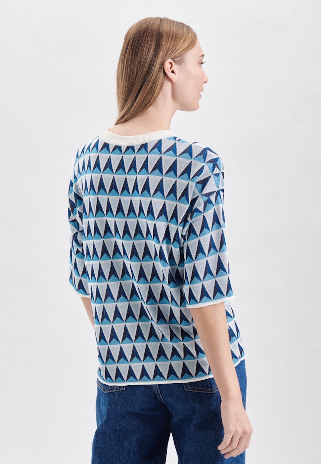 Rundhals Pullover Regular fit in Mittelblau |  Seidensticker Onlineshop