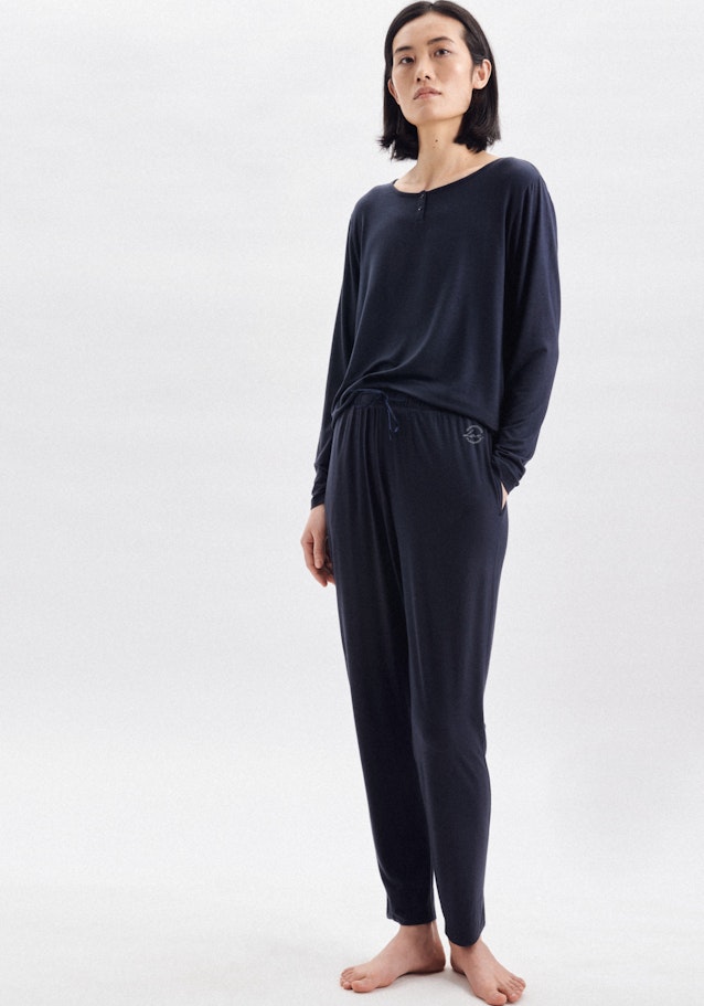 Regular Pyjamahose Uni in Dunkelblau | Seidensticker Onlineshop